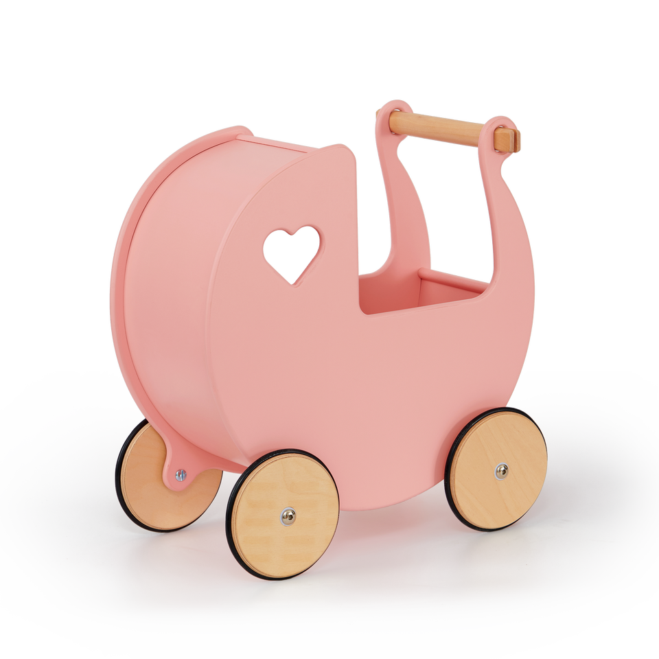 Moover Classic Dolls Pram – Coral Pink Moover Classic Dolls Pram – Coral Pink