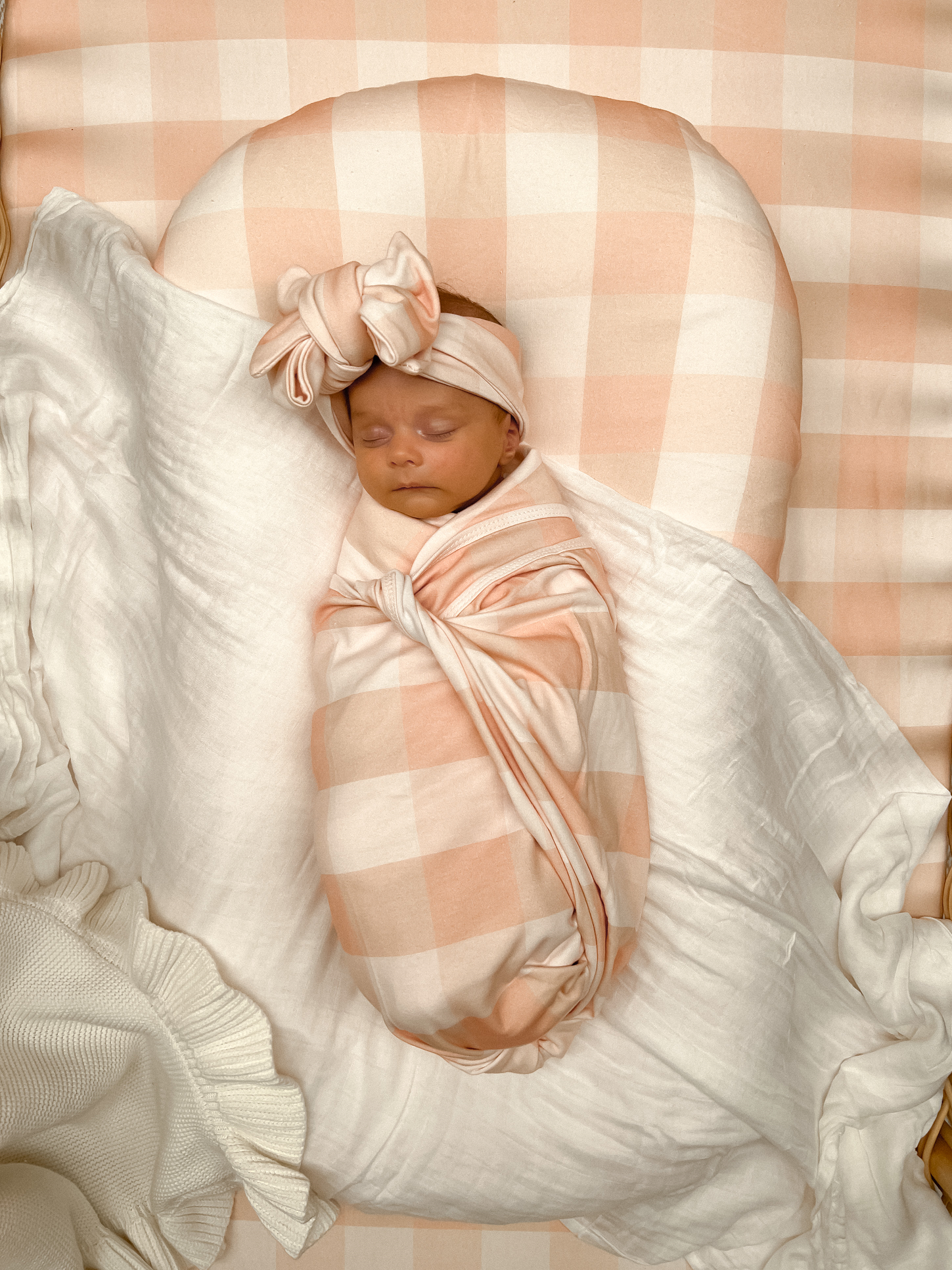 Gingham swaddle best sale