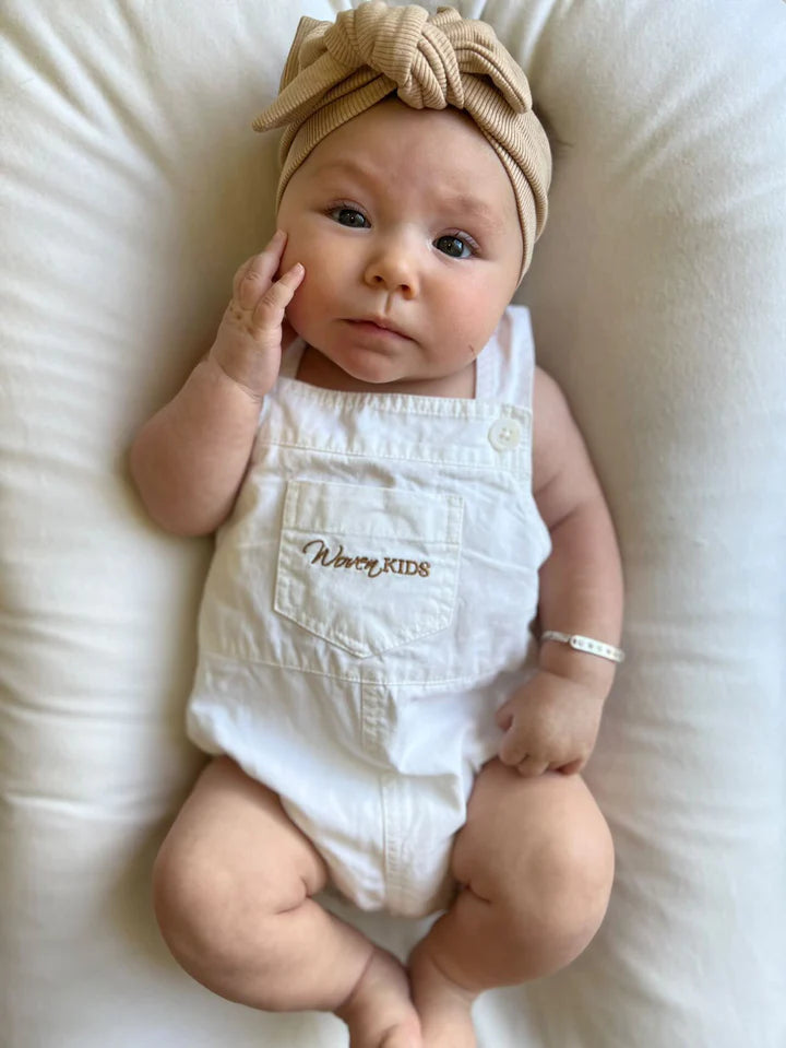 Woven Kids Embroidery Cotton Overalls