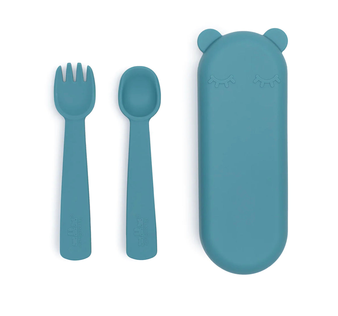Feedie Fork & Spoon set with travel case