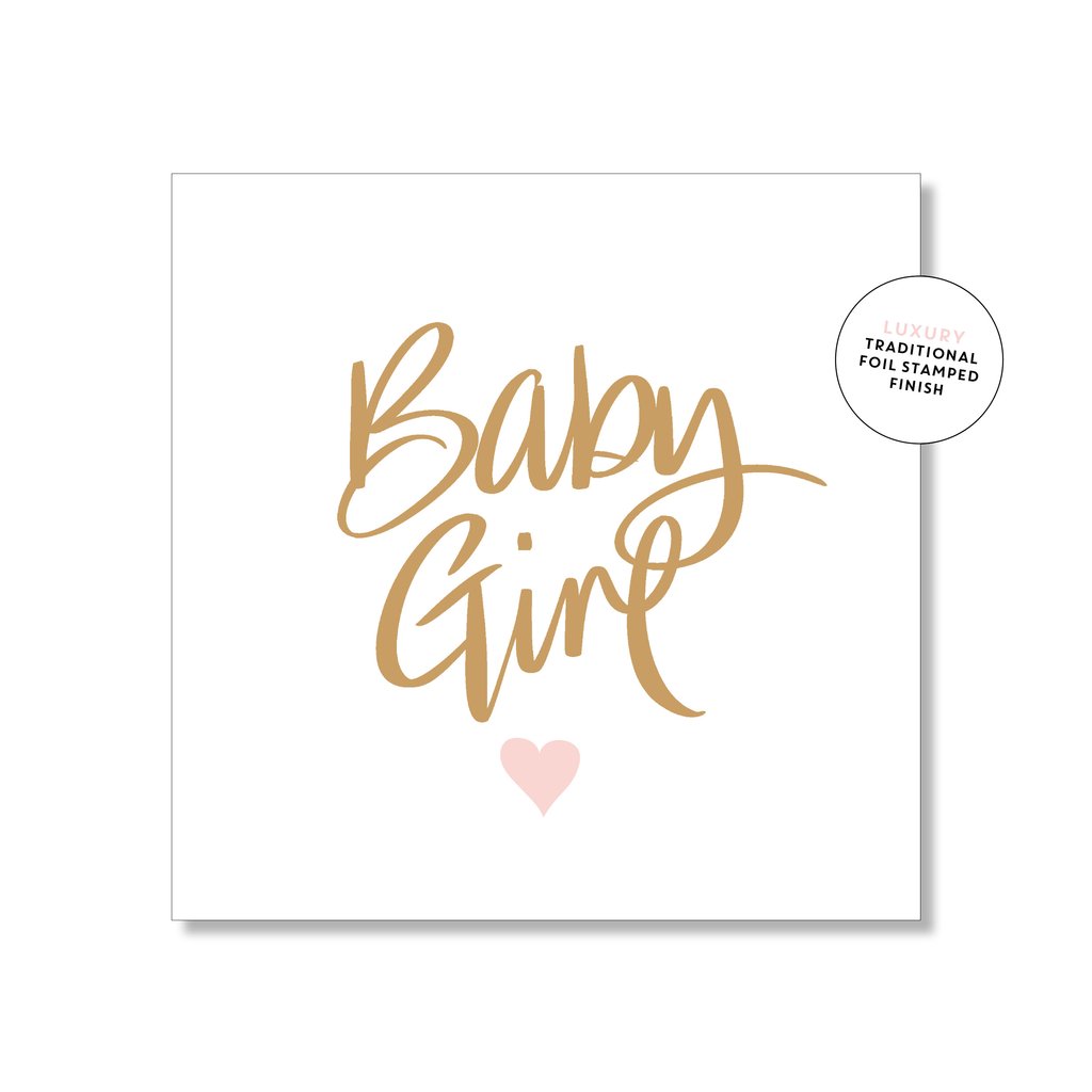 Baby Mini Card Mini Baby Card | Baby Girl Script – Letti & Me