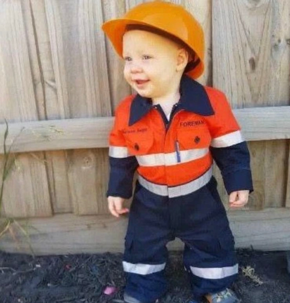 Aussie Kids at Work | Baby Long Sleeve Overalls