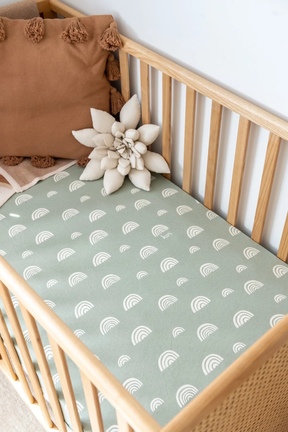 Kiin | Organic Fitted Cot Sheet - Patterned