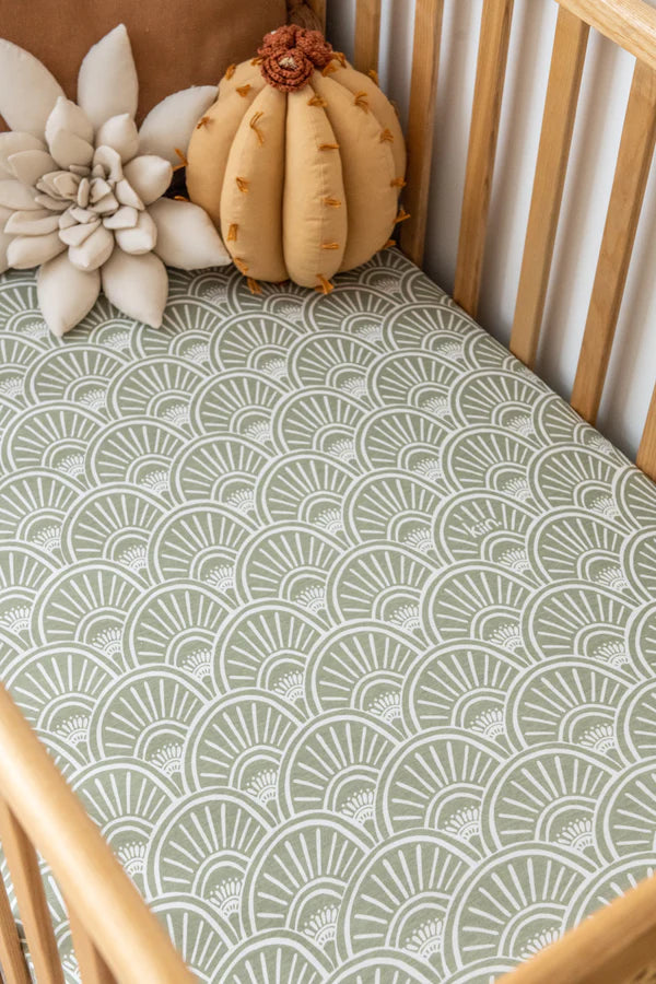 Kiin | Organic Fitted Cot Sheet - Patterned